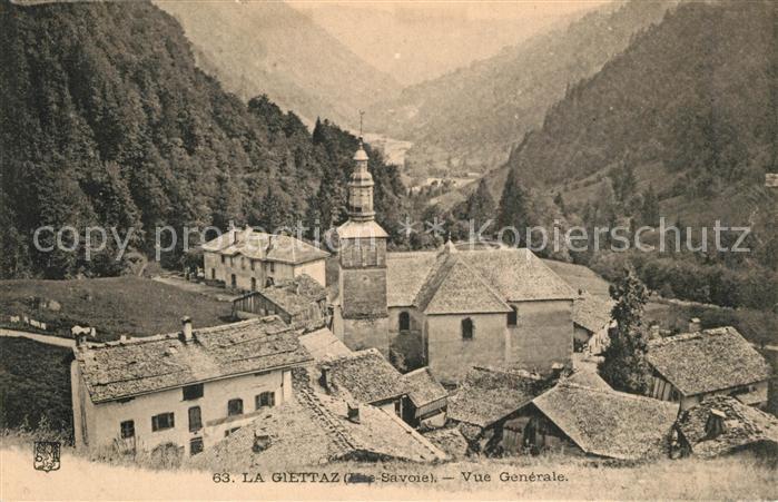 La Giettaz Vue Generale Eglise