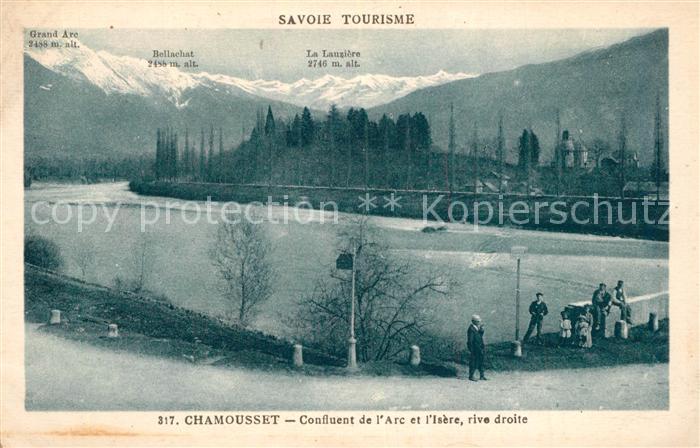 Chamousset Confluent de l'Arc de l'Isère rive droite Alpes Francaises