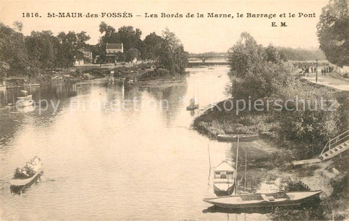 Saint-Maur-des-Fosses Les Bords de la Marne Barrage Pont Avis de Passage