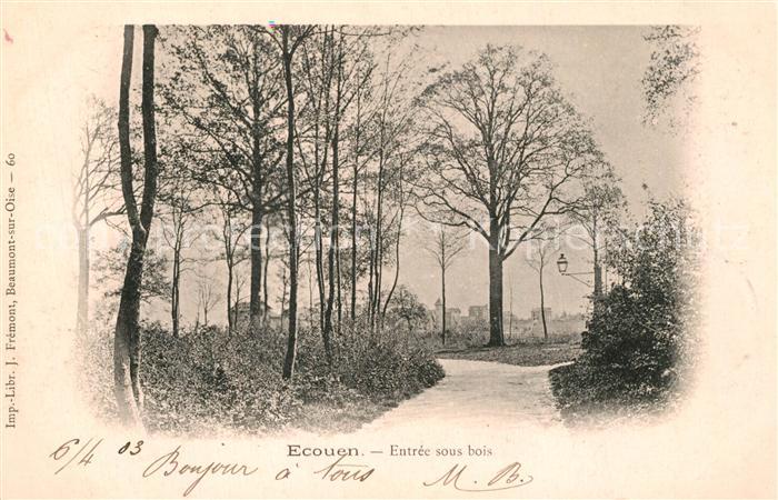 Ecouen Entrée sous bois