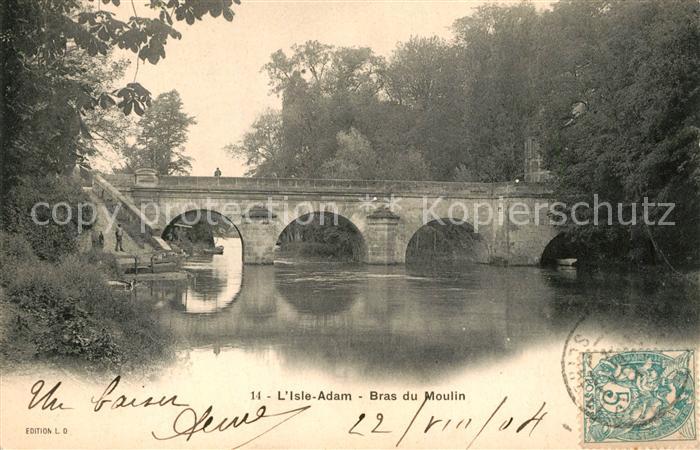 L Isle-Adam 95 Val-d Oise Bras du Moulin Pont