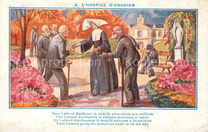 Paris Hospice d Enghien Soeur Laboure Kuenstlerkarte