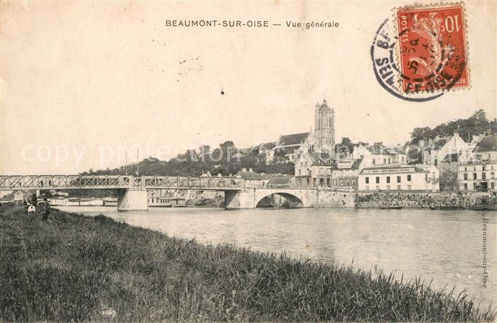 Beaumont-sur-Oise Aux bords de la rivière Pont Cathedrale
