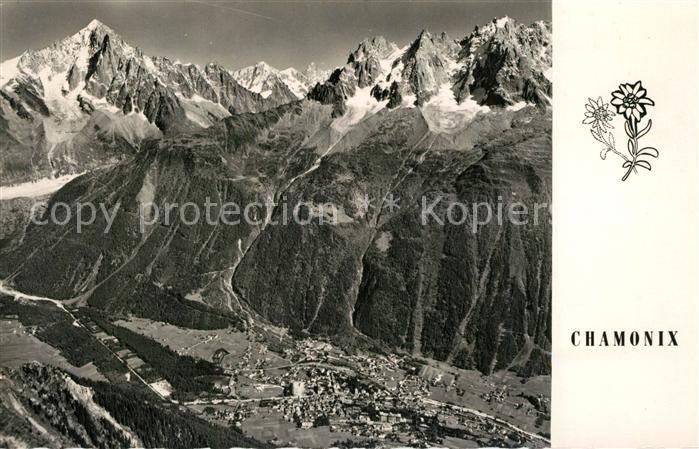 Chamonix Vallee de Chamonix et la chaine des Aiguilles Alpes Francaises