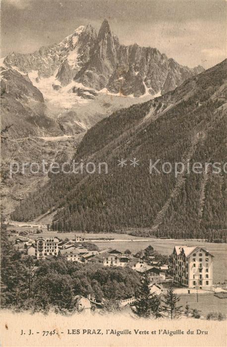 Les Praz Panorama Aiguille Verte Aiguille du Dru