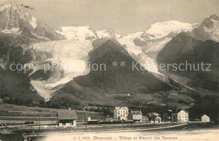 Chamonix Village et Glacier des Bossons Alpes Fr