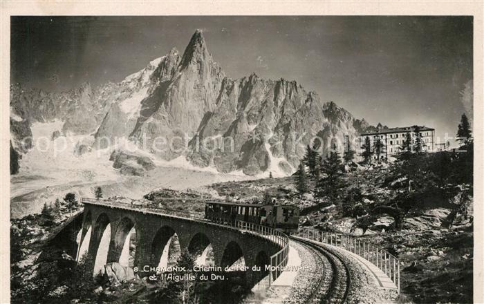 Chamonix Chemin de fer du Montenvers Aiguille du Dru Alpes Francaises