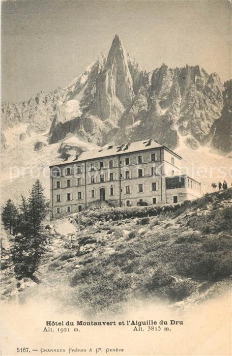 Chamonix Hotel du Montanvert Aiguille du Dru Alpes Francaises