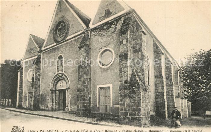 Palaiseau Portail de l'Eglise Statue classée Monu