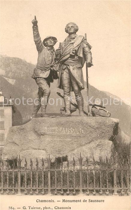 Chamonix Monument de Saussure Statue