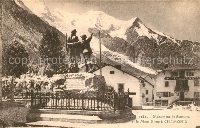 Chamonix Monument de Saussure Alpes Francaises