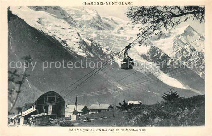 Chamonix Téléférique de Plan Praz et le Mont Bla