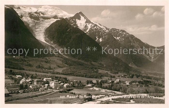 Chamonix Panorama Vallee de l'Arve Les Bossons Massif du Mont Blanc Alpes Franca