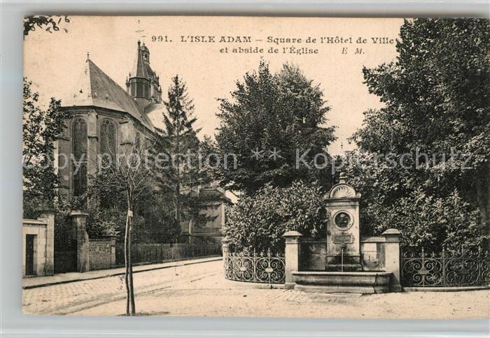 L Isle-Adam 95 Val-d Oise Square de l Hotel de Ville Eglise