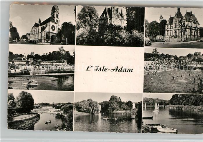 L Isle-Adam 95 Val-d Oise Eglise Royal Conty Hotel de Ville Plage