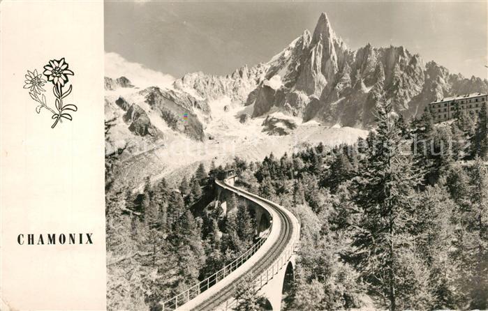 Chamonix Le Funiculaire et Hotel du Montenvers Aiguille du Dru Alpes Francaises