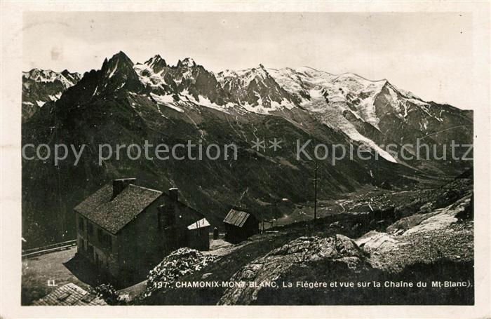 La Flegere Chalet et vue sur la Chaîne du Mont Bla