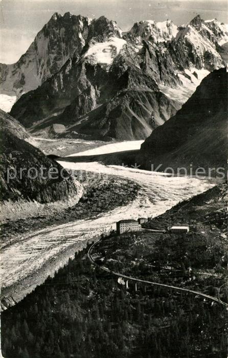 Chamonix Hotel du Montenvers Mer de Glace et les Grandes Jorasses Massif du Mont