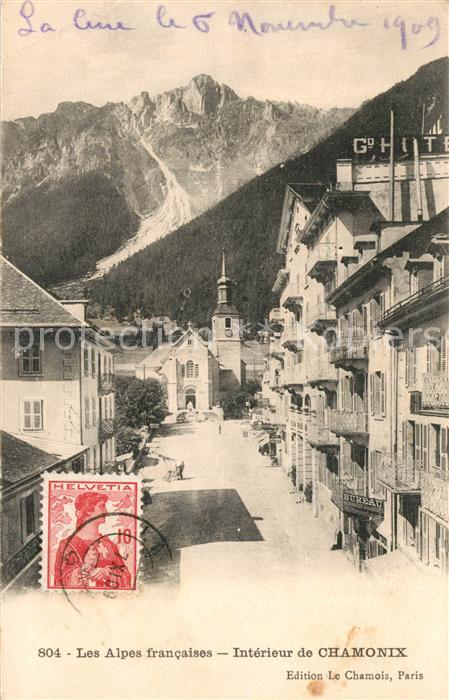 Chamonix Rue de l'Eglise Alpes Francaises