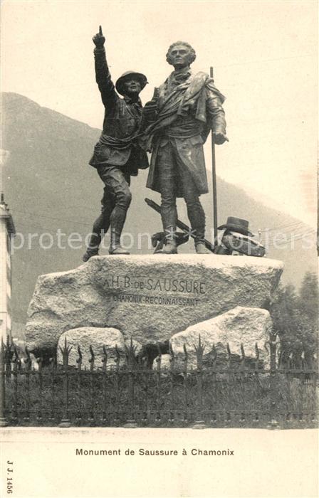 Chamonix Monument de Saussure Statue