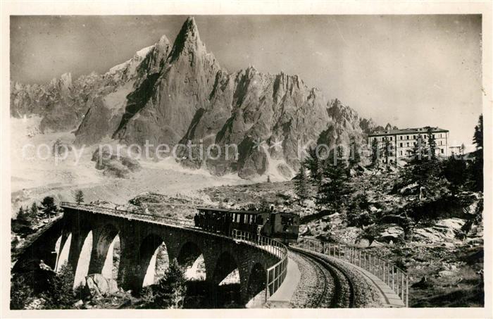 Chamonix Chemin de fer du Montenvers Hotel Aiguille du Dru Alpes Francaises