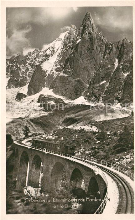 Chamonix Chemin de Fer du Montenvers et Aiguille du Dru Alpes Francaises