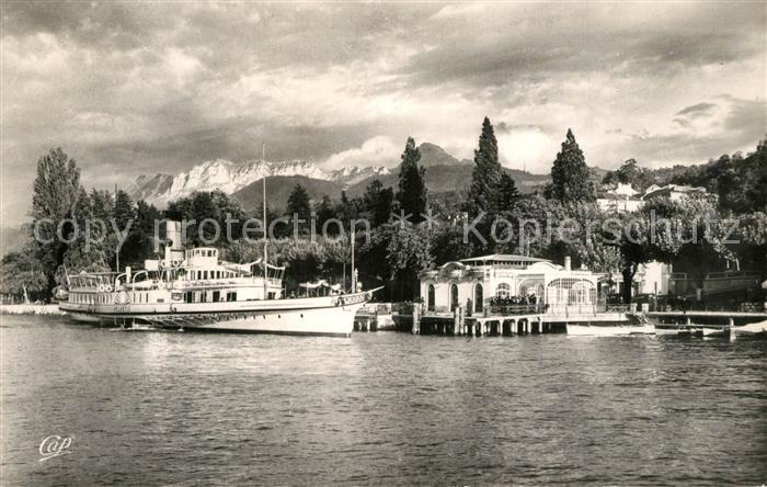Evian-les-Bains Haute Savoie Lac Leman La Débarcadère et la Dent d_O