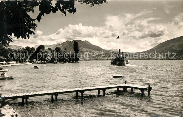 Veyrier-du-Lac Lac d_Annecy Bateau vue sur le Col de L
