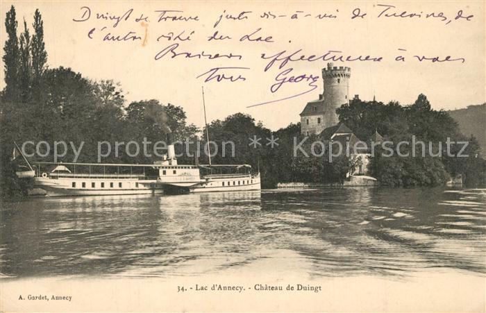 Duingt Chateau Lac d_Annecy Bateau