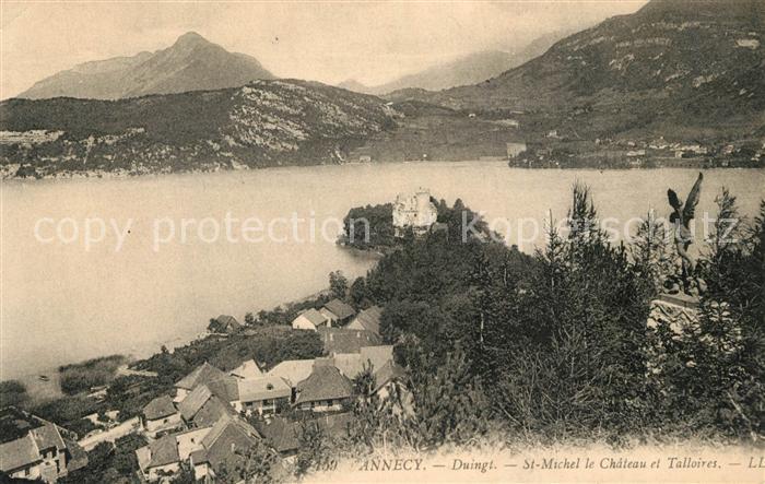 Duingt Saint Michel Chateau et Talloires Lac d Annecy Alpes