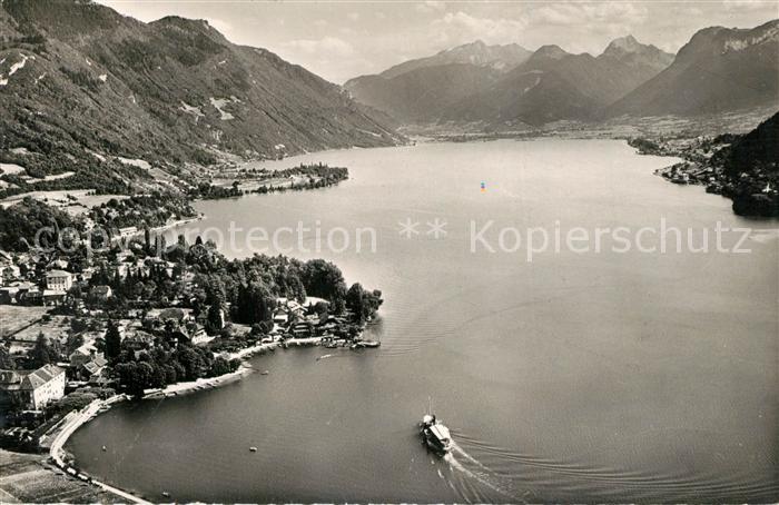 Talloires Massif des Bauges Petit Lac vue aérienne
