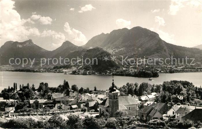 Talloires Panorama Lac d Annecy Duingt et la Montagne d'Entrevernes Alpes
