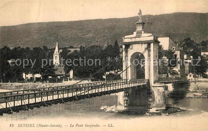 Seyssel Haute-Savoie Pont suspendu