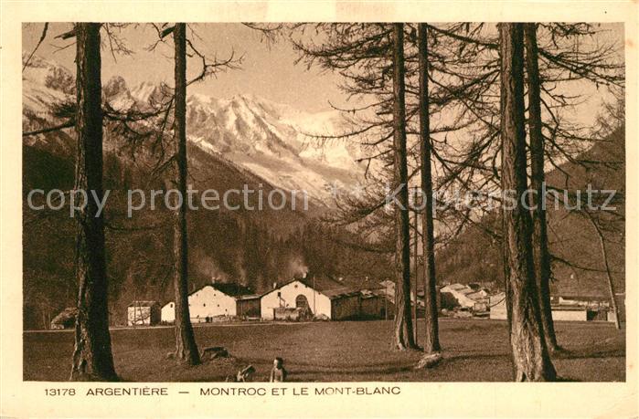 Argentiere Haute-Savoie Montroc et le Mont Blanc Alpes Francaises