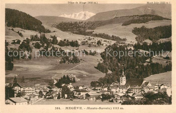 Megeve Panorama Dome de Miage Mont Joly Alpes