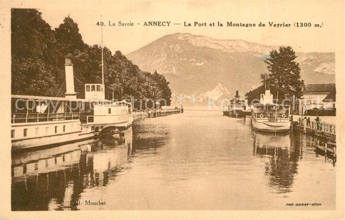 Annecy Haute-Savoie Le Port et Montagne de Veyrier Alpes Francaises