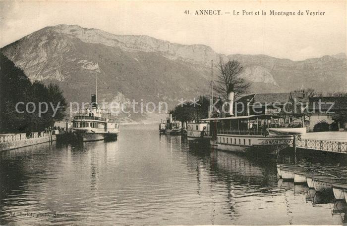 Annecy Haute-Savoie Le Port Bateaux Montagne de Veyrier Alpes