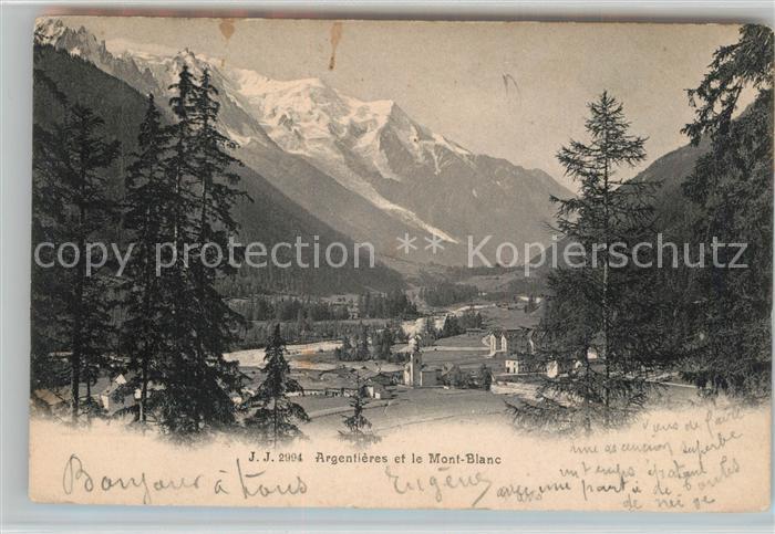 Argentiere Haute-Savoie Panorama et le Mont Blanc Alpes Francaises