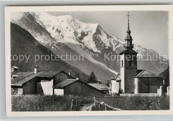 Argentiere Haute-Savoie Vue d ensemble Eglise Mont Blanc Alpes Francaises