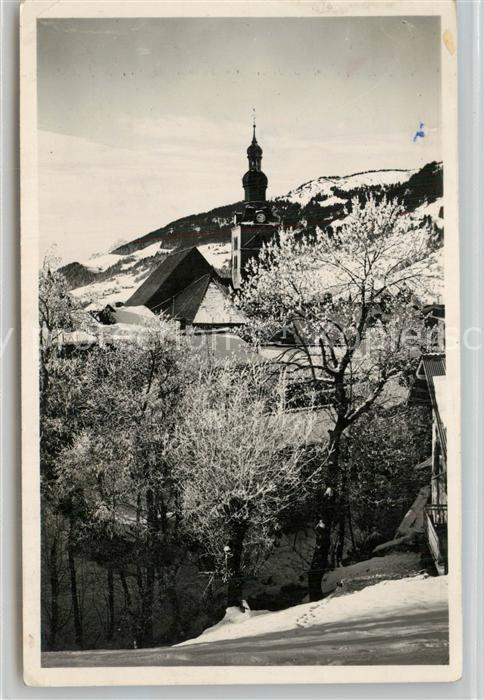 Megeve Le clocher en hiver