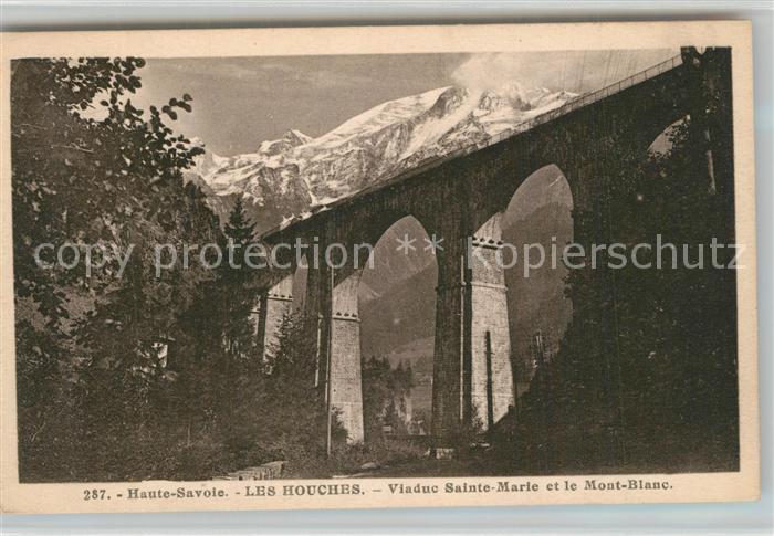 Les Houches Viaduc Sainte Marie et Massif du Mont Blanc Alpes Francaises