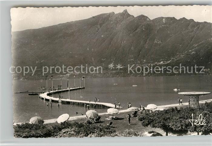 Aix-les-Bains Plage au Lac du Bourget et Dent du Chat Alpes