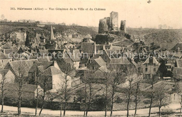 Herisson Allier Vue Generale de la ville et du Chateau