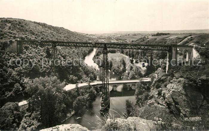 Rouzat Panorama le Viaduc la Sioule et la Vallee