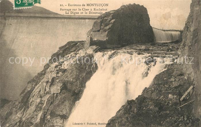 Rochebut Barrage sur le Cher La Digue et le Déversoir