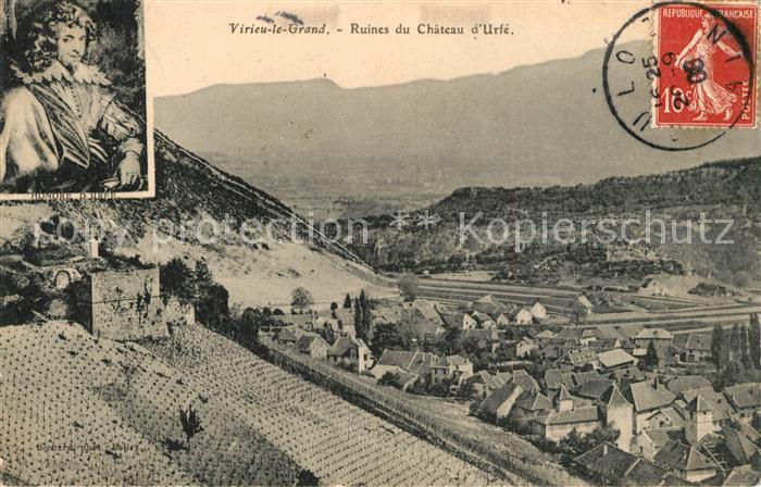Virieu-le-Grand Panorama et Ruines du Chateau d Urfé Portrait