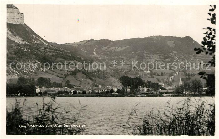 Nantua Aux bords du Lac vue Generale Montagnes