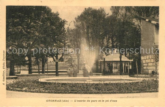 Oyonnax Entrée du parc Jet d eau