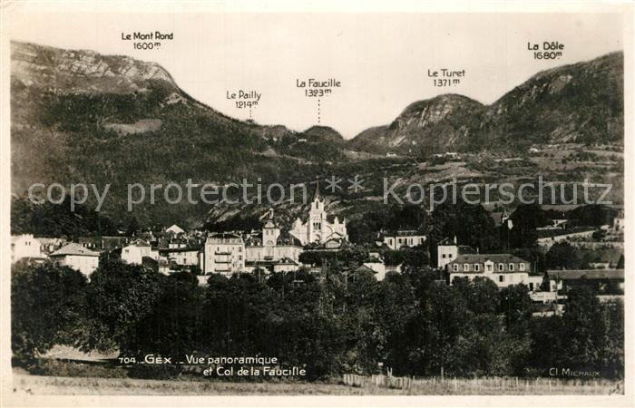 Gex Vue panoramique et Col de la Faucille Jura