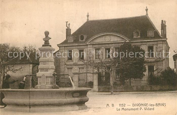 Divonne-les-Bains Monument P. Vidard Fontaine